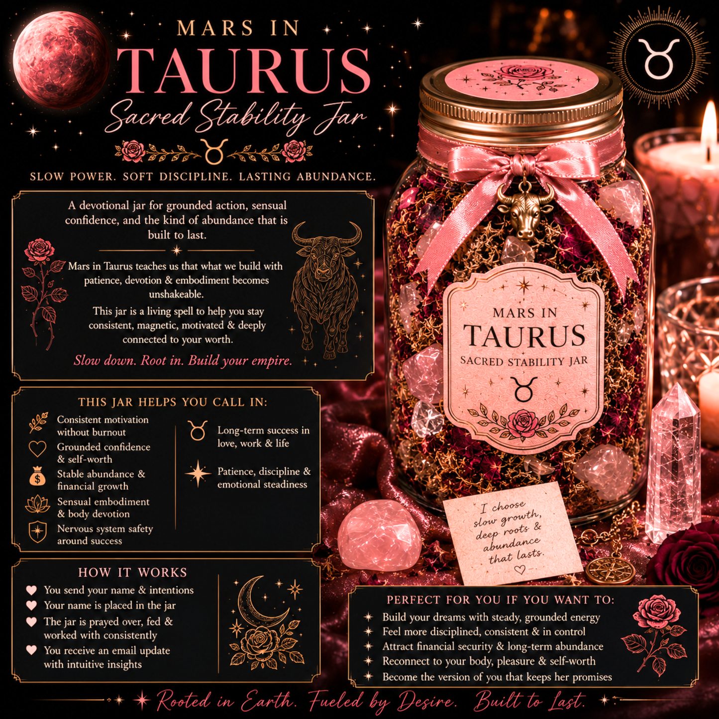 Sacred Stability Jar • Mars in Taurus