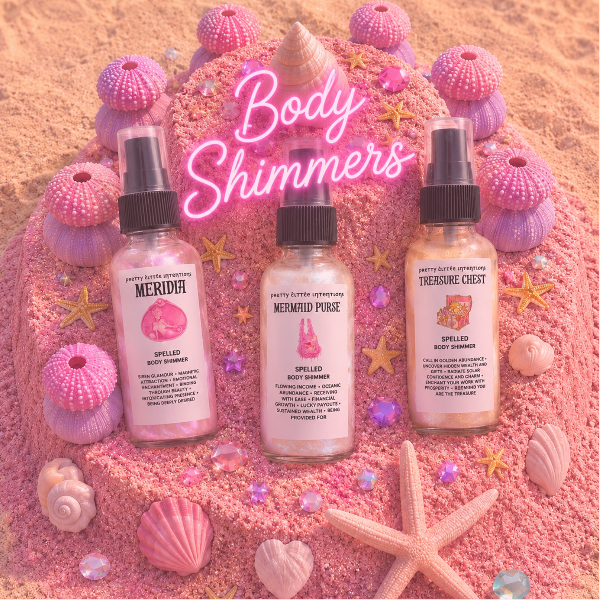 Spelled Perfume Body shimmers
