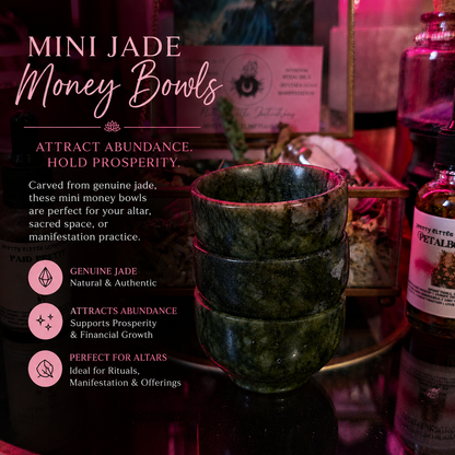 Spelled Mini Jade Money Bowls