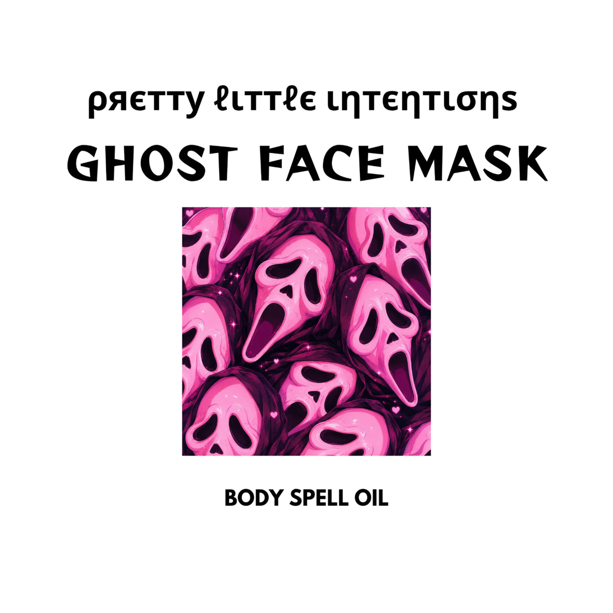 Ghost Face Mask Spell Oil | PRE-ORDER Ships After September 1st