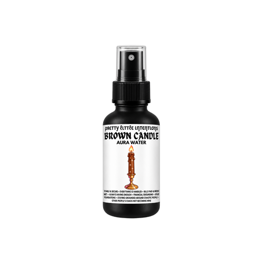 Brown Candle Aura Water 2oz | SHIPS EARLY DECEMBER