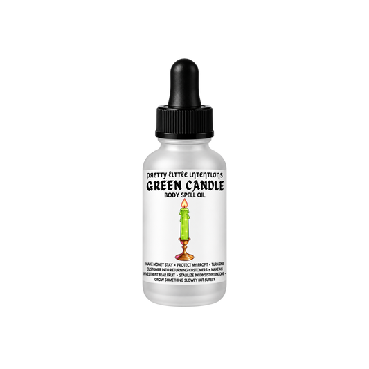 Green Candle Spell Oil | SHIPS LATE NOVEMBER