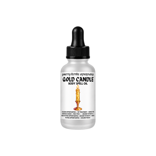 Gold Candle Spell Oil | SHIPS LATE NOVEMBER