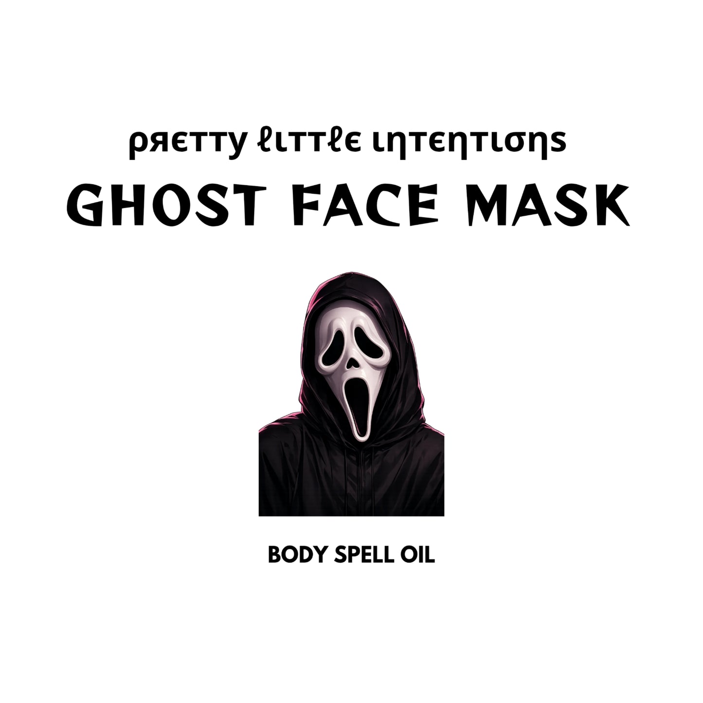Ghost Face Mask Spell Oil | PRE-ORDER Ships After September 1st